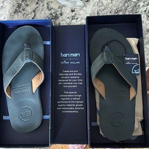 Peter Millar X Hari Mari Men’s flip flops Size 11 worn around house once Navy